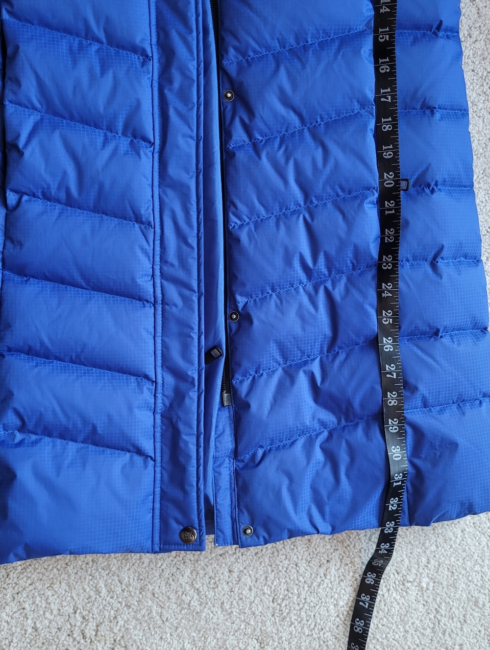 The North Face Women’s 900 Fill Cobalt Blue Down Puffer Parka Faux Fur Hood Coat - Picture 9 of 10